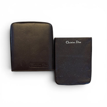 Rare Two Piece Dior Spain Vintage Brown Leather Cigarette Case - photo 3 of 5