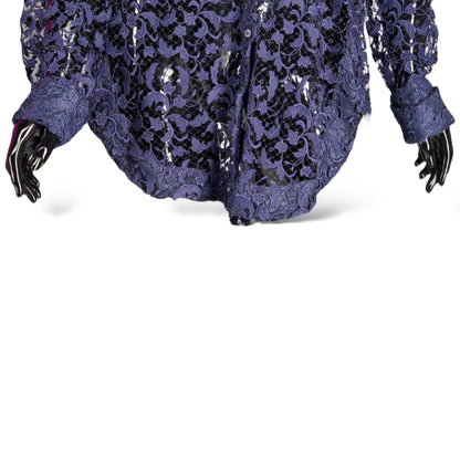 Azzedine Alaïa Long Sleeve Peplum Back Lace Blouse - photo 6 of 14