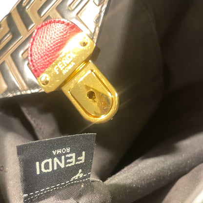 Fendi Drawstring Flap Backpack Leather with Zucca Embossed Detail - photo 8 of 10