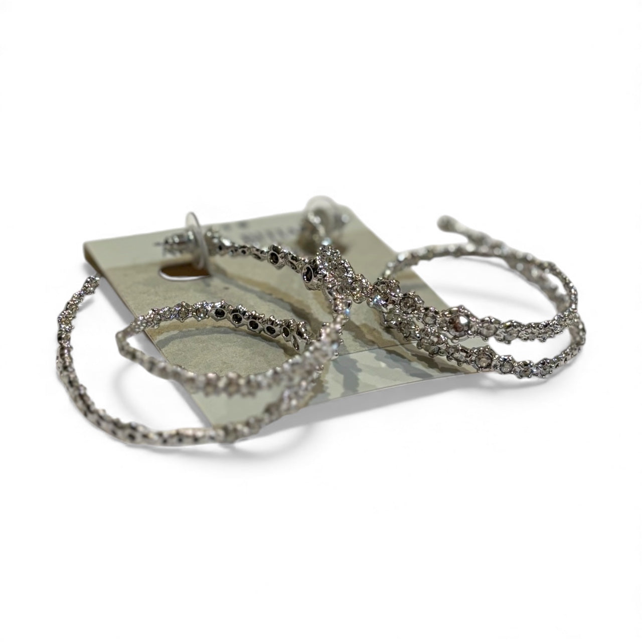 Alexis Bittar Crystal Punk Royale Orbiting Hoop Earrings