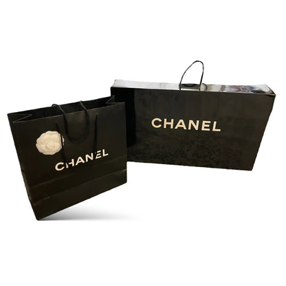 9 Authentic Large Chanel Shopping Bag Lot with Box Bag & Camilla Flower - photo 2 of 13