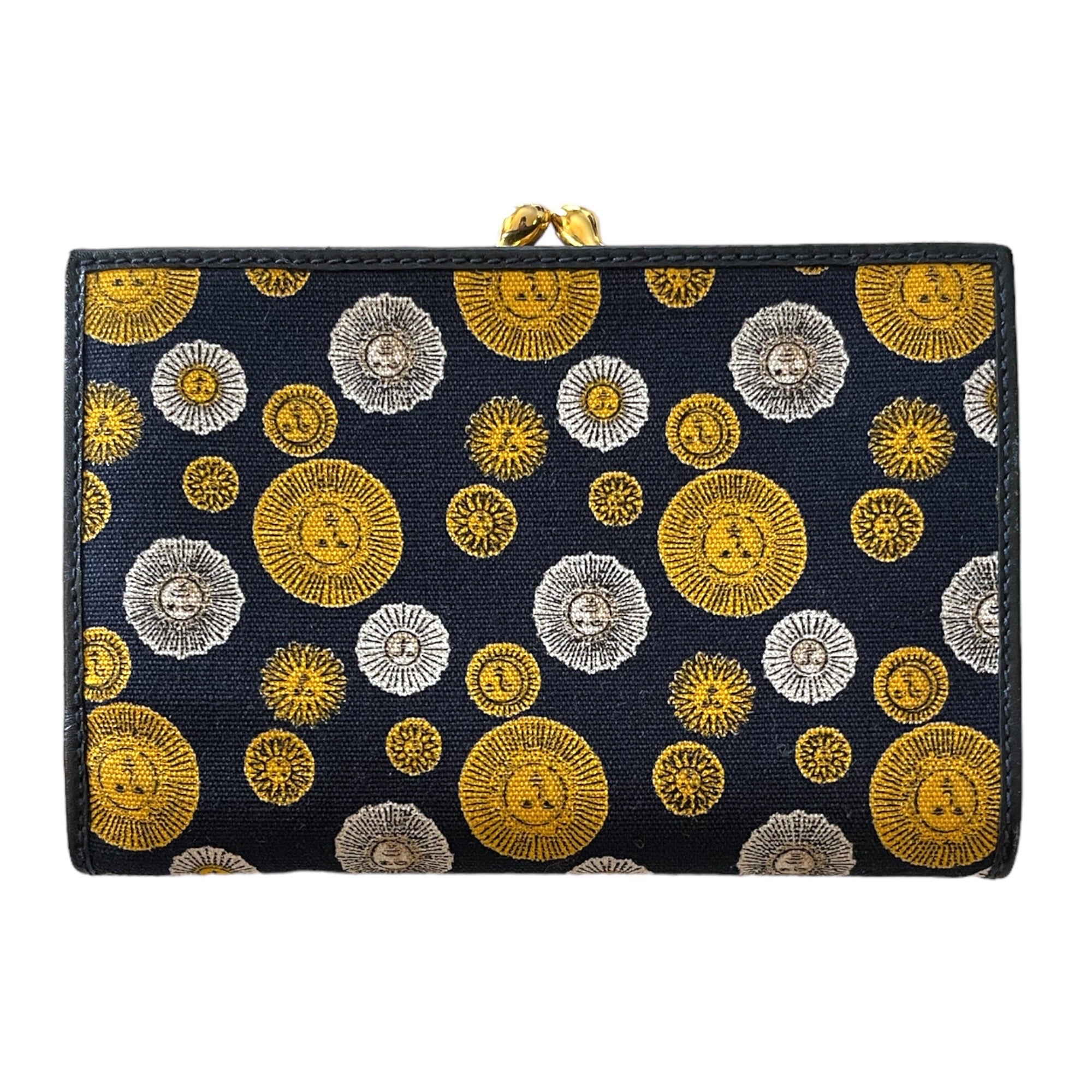 GUCCI Vintage 1980’s Sunshine Print Wallet with KissLock/French Purse
