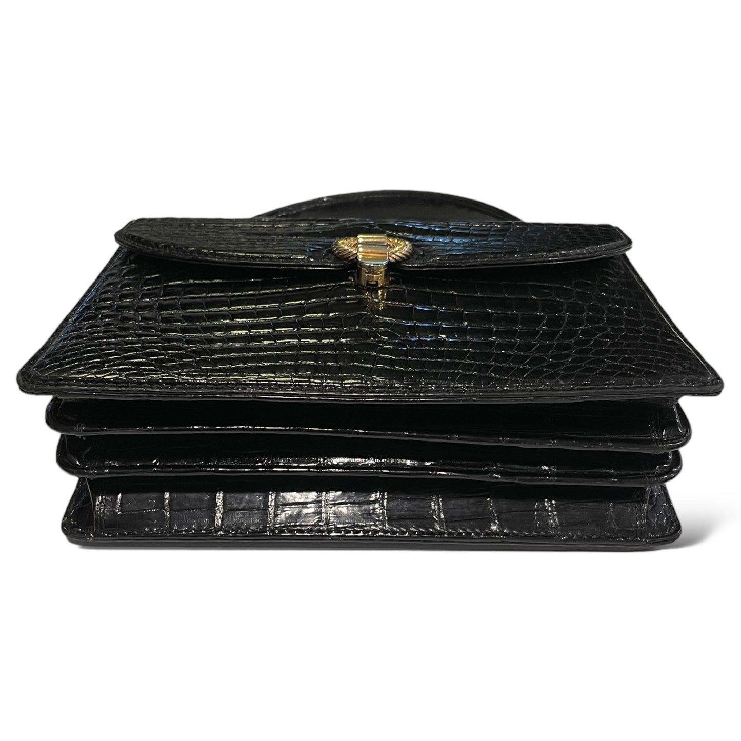 GUCCI Vintage SUPER RARE Crocodile Top Handle STUNNING Bag Circa 1950’s