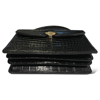 Gucci Vintage Crocodile Top Handle Bag Circa 1950’s - photo 10 of 15