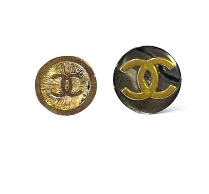 Chanel Vintage CC Interlocking Logo Buttons (two) - main product photo