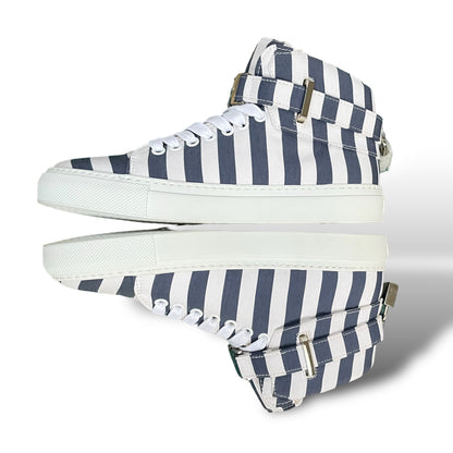 Buscemi Women’s Striped Italian Jacquard Canvas High-Tops / Silver-Tone Hardware - photo 8 of 15