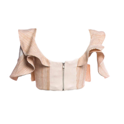 PatBo Striped Scoop Neck Crop Top - photo 2 of 6