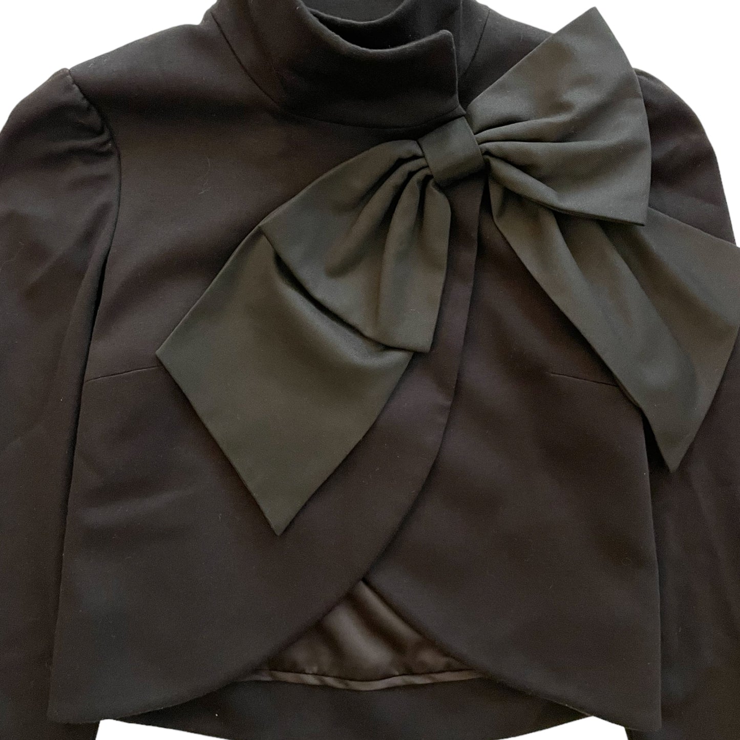 Alice + Olivia Black Bolero Jacket with Stunning Bow Accent  |SIZE: XS|