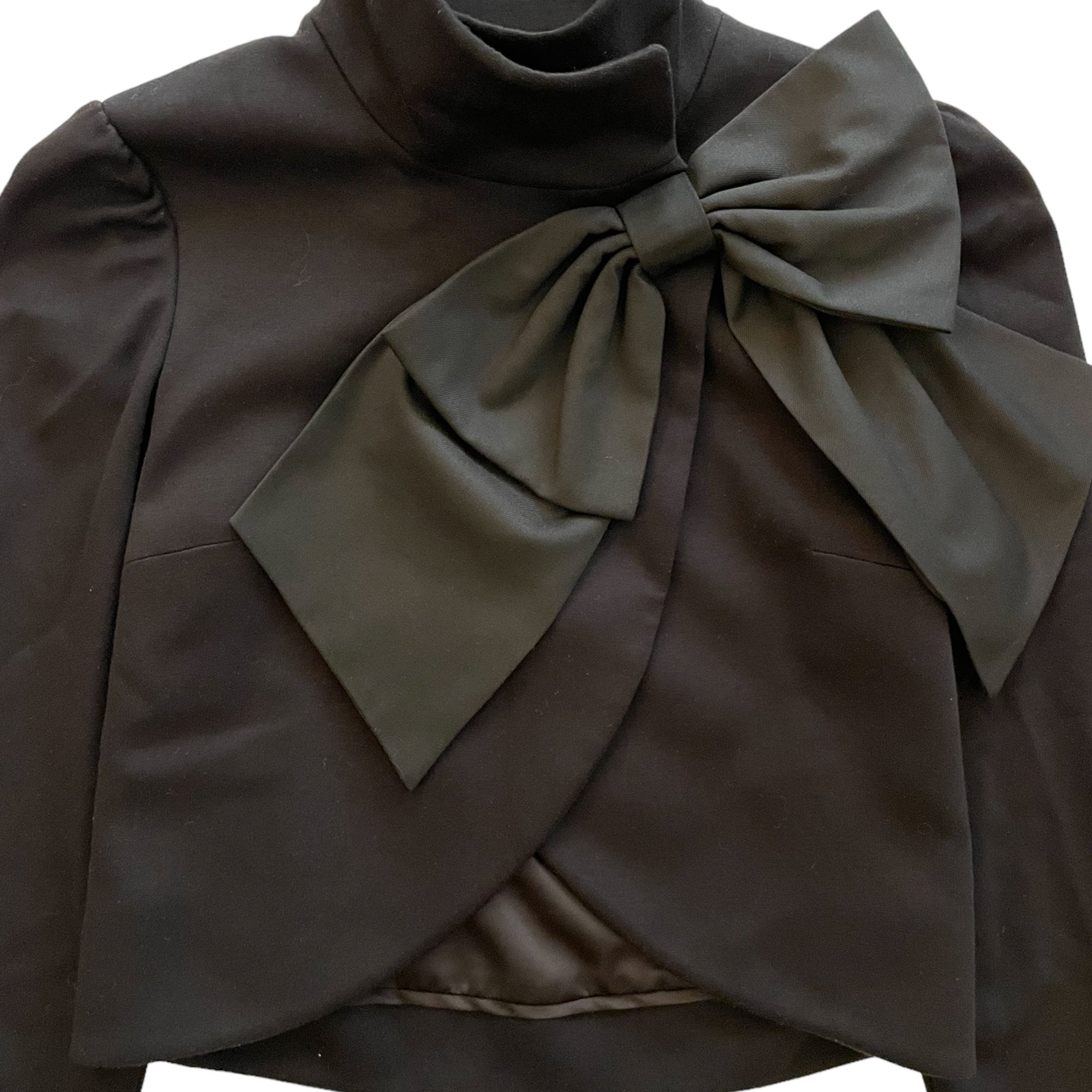 Alice + Olivia Black Bolero Jacket with Stunning Bow Accent  |SIZE: XS|