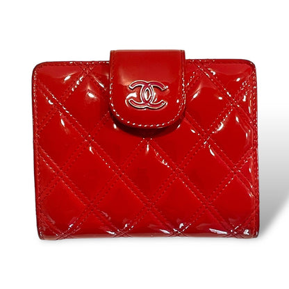 Chanel Quilted Compact CC Logo Snap Wallet with Zip Coin Purse - photo 7 of 11