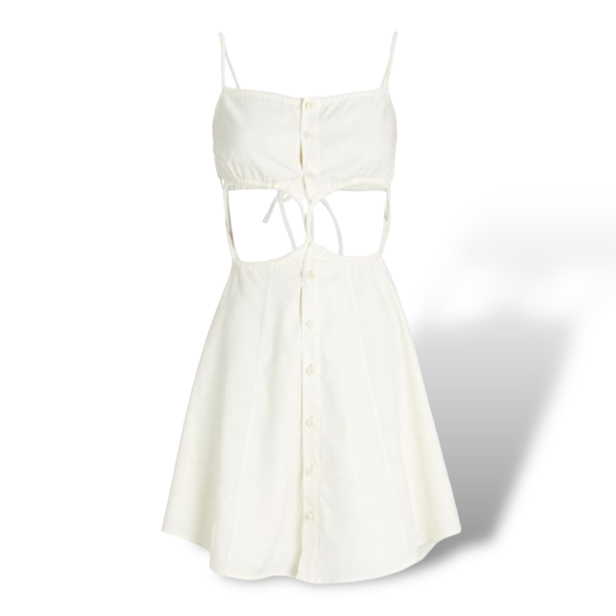 CULT GAIA Women's Off White Taylor Cut-Out Dress |SIZE: Medium|