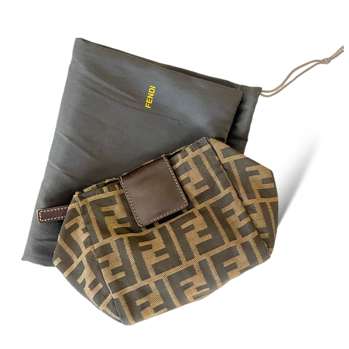 FENDI Vintage Zucca Print Pouch / Makeup Case