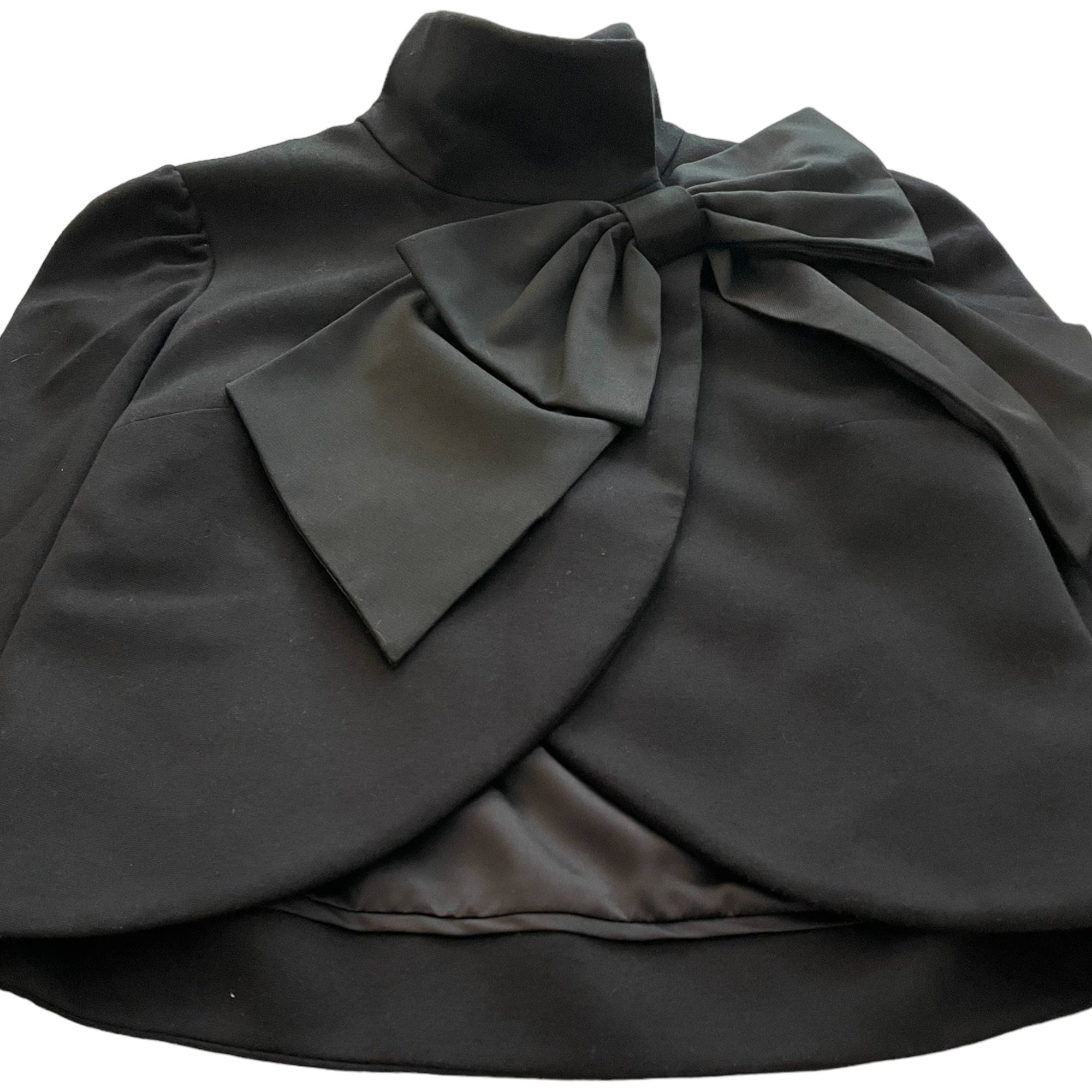 Alice + Olivia Black Bolero Jacket with Stunning Bow Accent  |SIZE: XS|