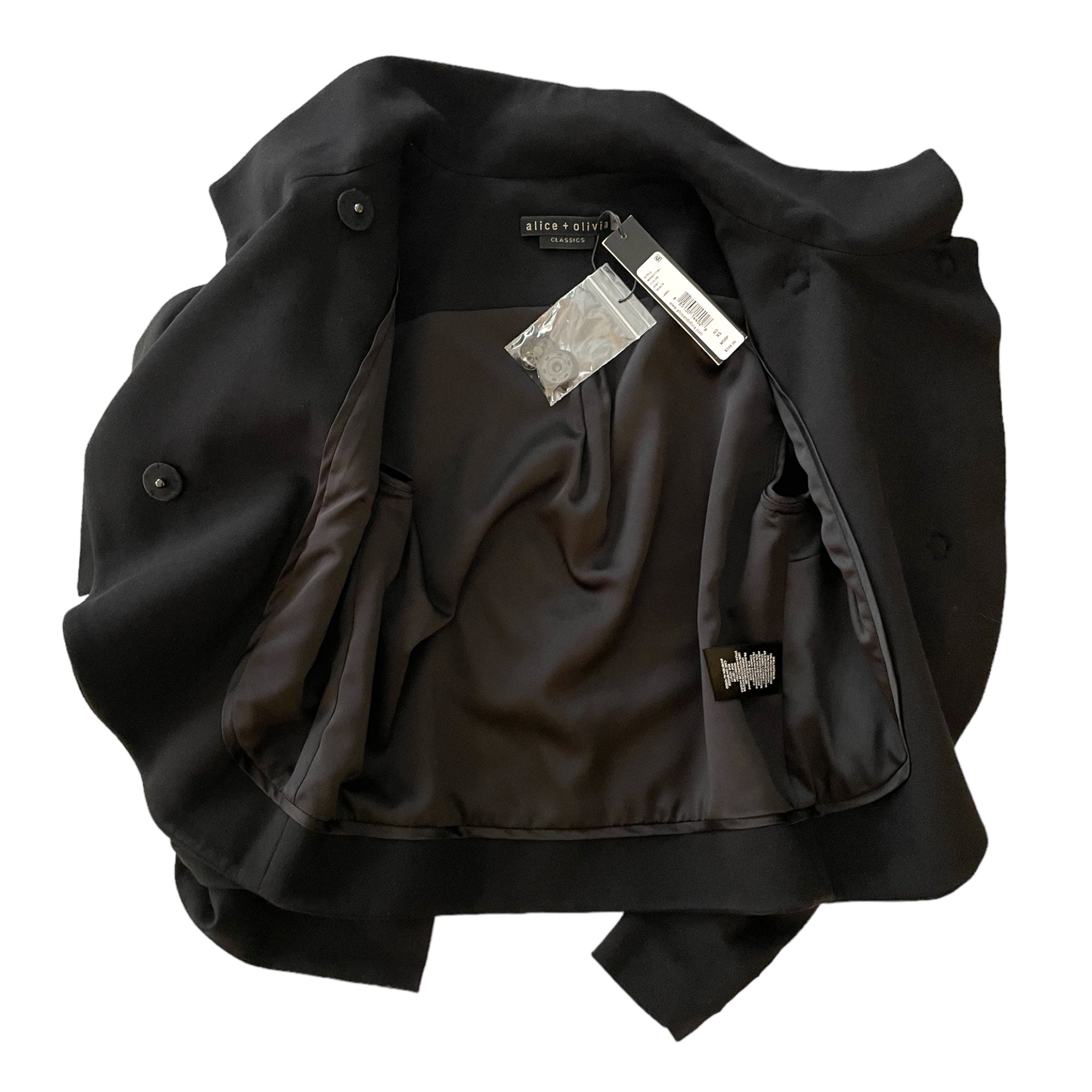 Alice + Olivia Black Bolero Jacket with Stunning Bow Accent  |SIZE: XS|