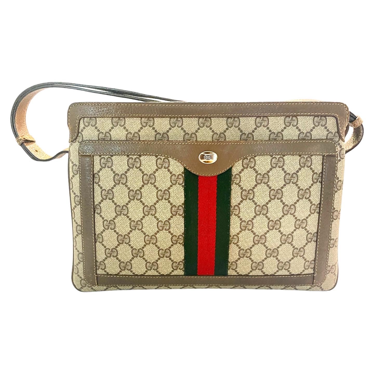 GUCCI Ophidia Vintage Accordion Shoulder Bag