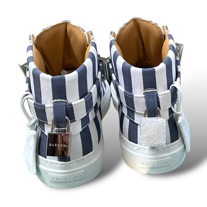 Buscemi Women’s Striped Italian Jacquard Canvas High-Tops / Silver-Tone Hardware - photo 7 of 15