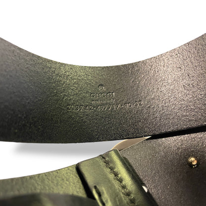 Gucci Womens Champagne Gold G Buckle Black Leather Belt - photo 12 of 12