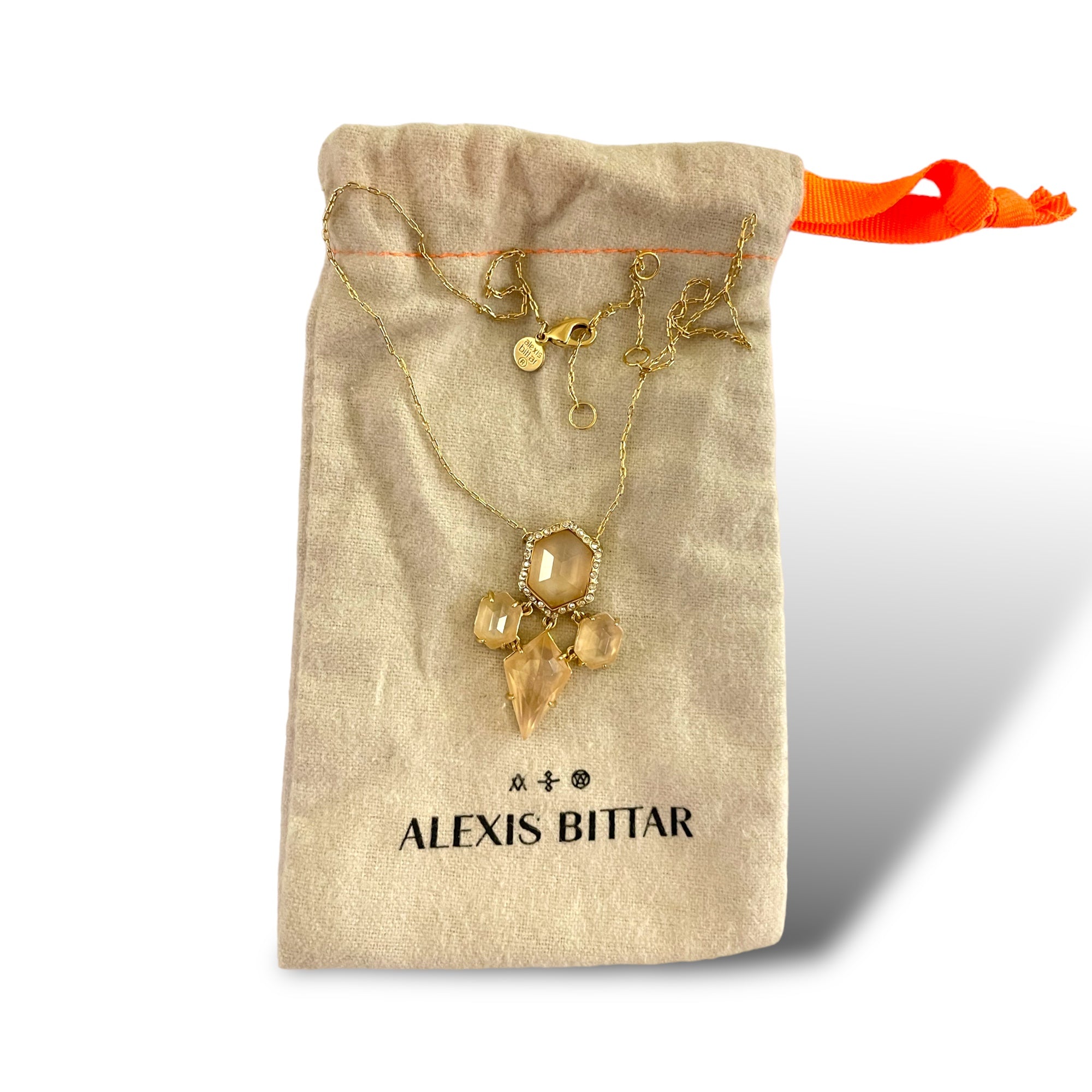 ALEXIS BITTAR Blush & Gold-Tone Metal Necklace
