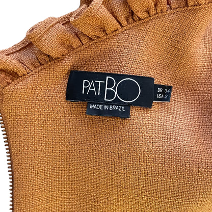 PatBo Three-Quarter Ruffle Sleeve Crop Top with Keyhole Accents - photo 5 of 6
