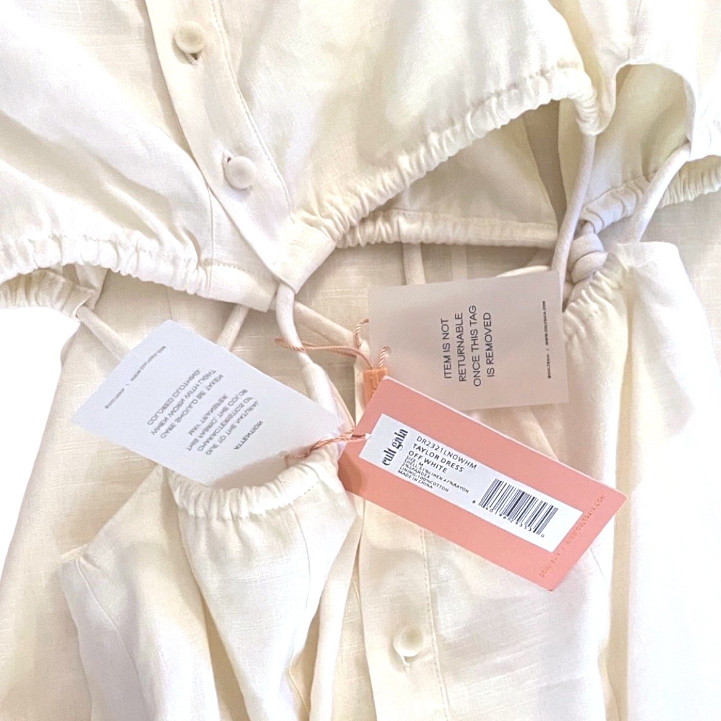 CULT GAIA Women's Off White Taylor Cut-Out Dress |SIZE: Medium|