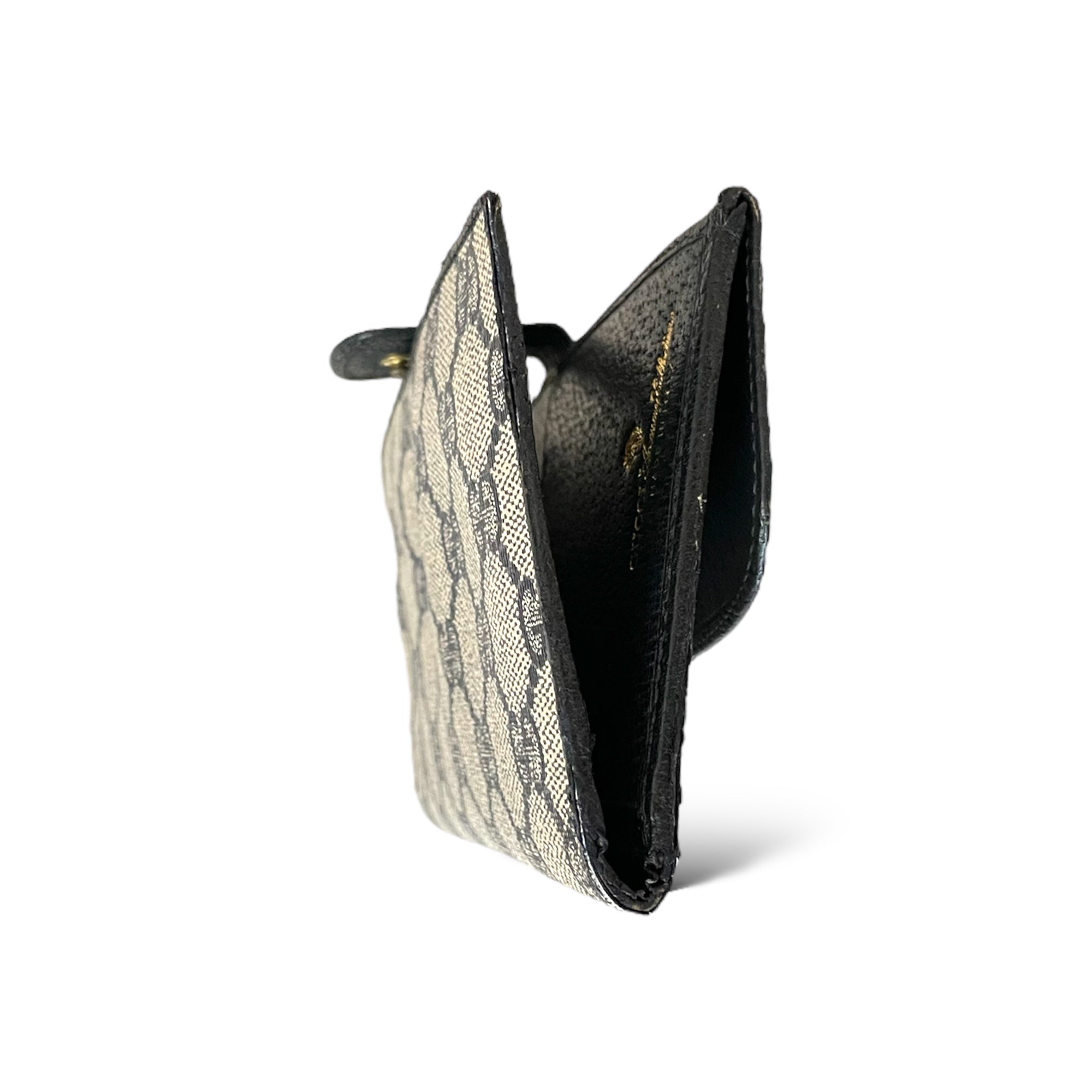 GUCCI Vintage Navy Blue Classic GG Motif Monogram Long Wallet