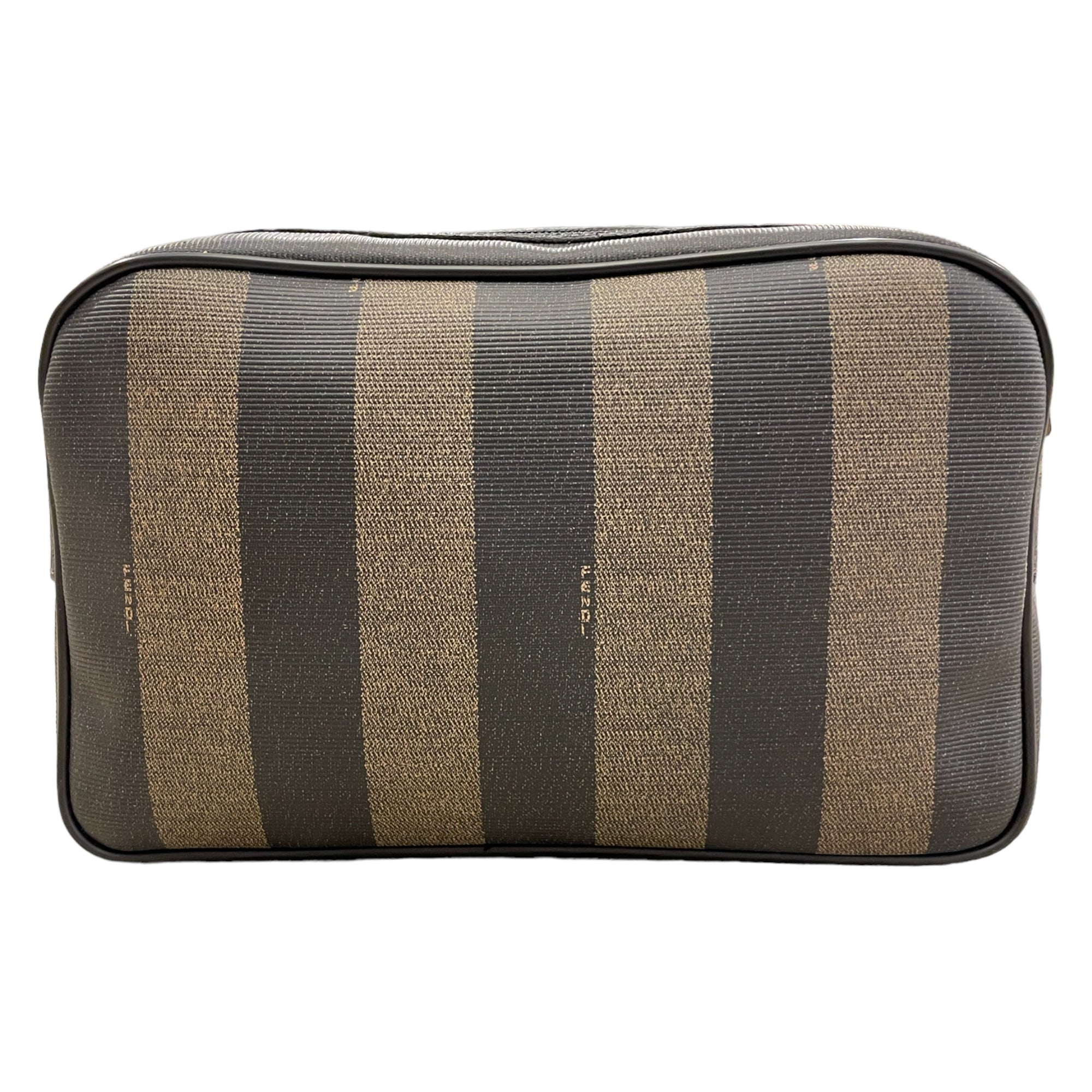 FENDI Vintage PQUIN STRIPED Clutch/Cosmetics Case