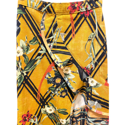 PatBo Floral Printed Knee-Length Ruffle Embellished Skirt with Slit - photo 11 of 11