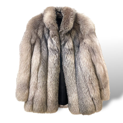 Custom Made Silver Fox Fur Coat - photo 8 of 9