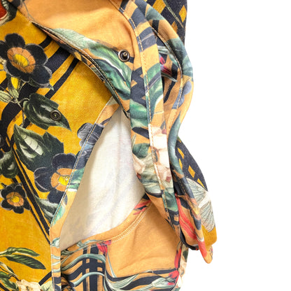 PatBo Floral Printed Knee-Length Ruffle Embellished Skirt with Slit - photo 10 of 11
