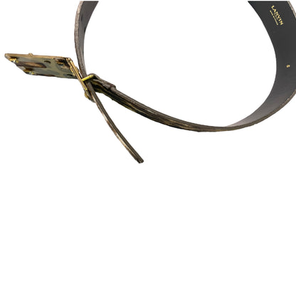 Lanvin Calf Hair Waist Belt with Antique Gold and Crystal Buckle - photo 7 of 7