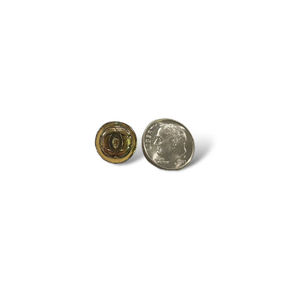 Chanel Vintage Gold CC Logo Cufflinks/Buttons (1 Pair / 4 Detachable Buttons) - photo 2 of 7