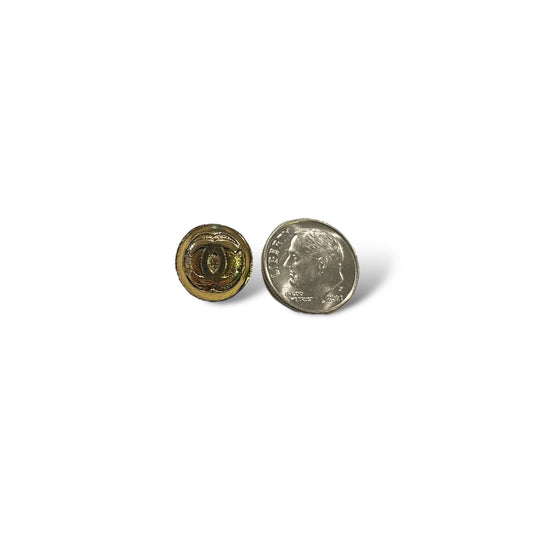 Chanel Vintage Gold CC Logo Cufflinks/Buttons (1 Pair / 4 Detachable Buttons) - photo 2 of 7
