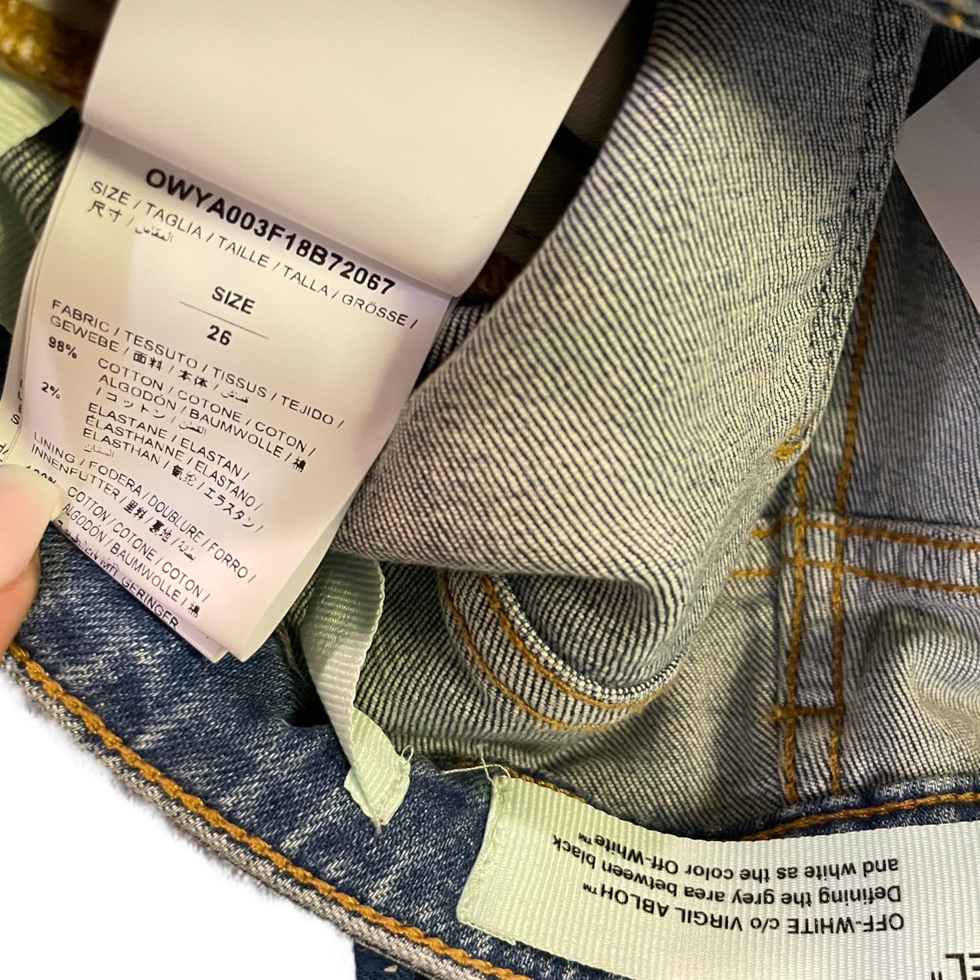 Off-White DENIM Pants |Size:26|