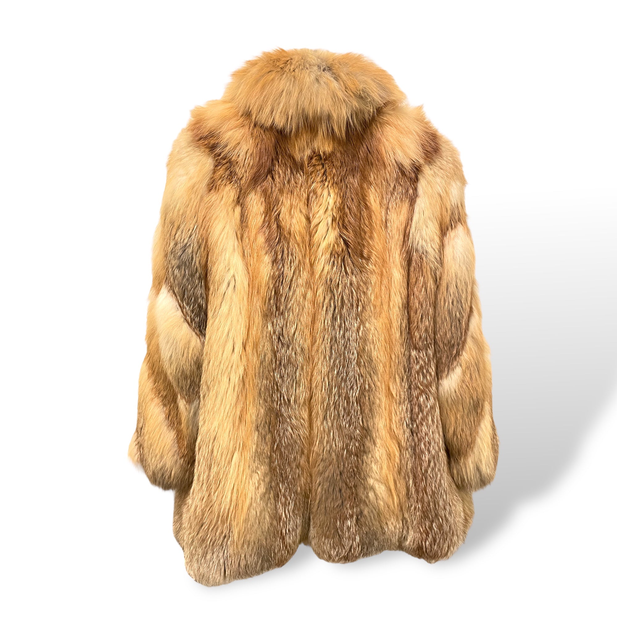STUNNING Custom Made RED Fox Fur Coat |Size:8|  Made in Hong Kong