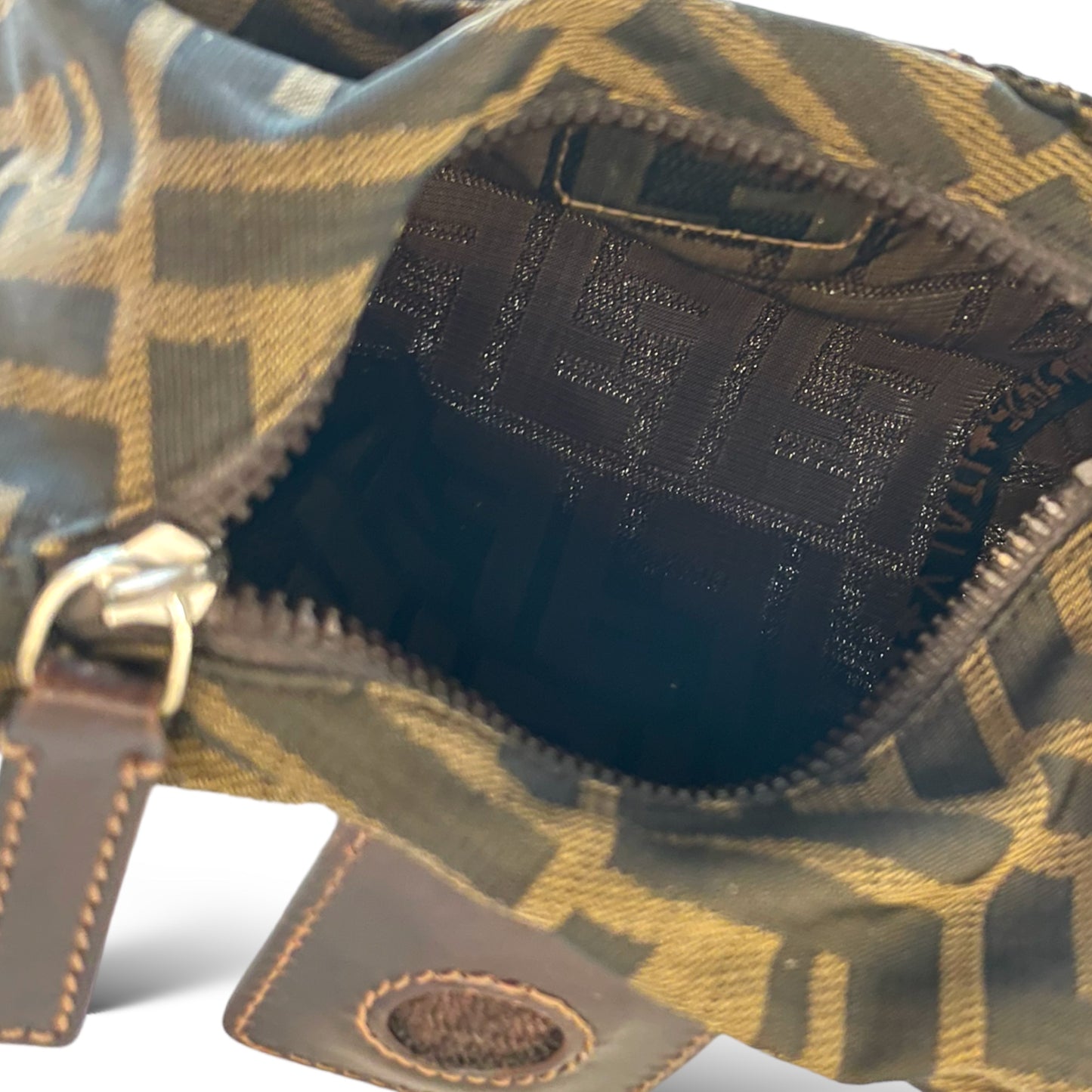 FENDI Vintage Zucca Print Pouch / Makeup Case