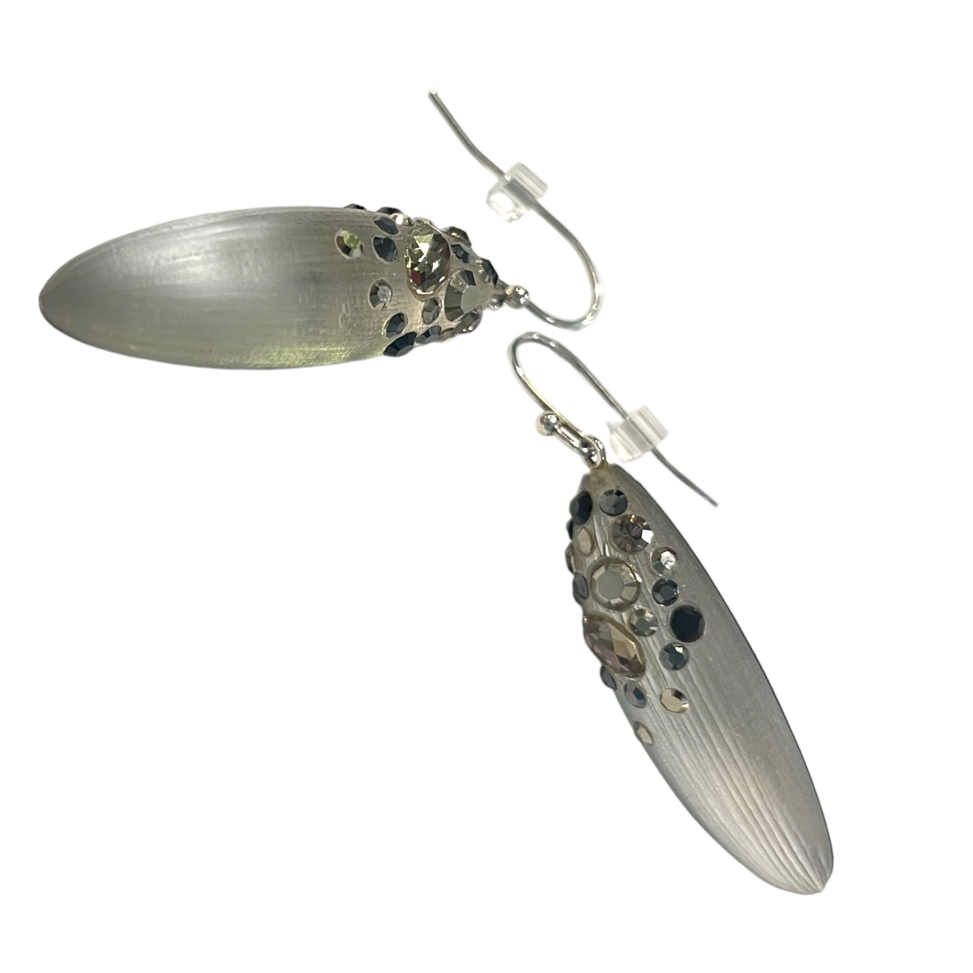 ALEXIS BITTAR Hand Carved Lucite Crystal Encrusted Drop EARRINGS
