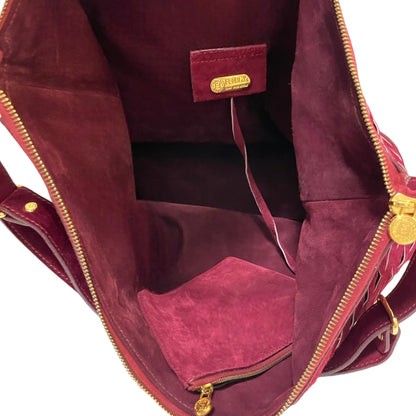 Fendi Vintage Perforated Merlot Suede Bucket/Crossbody Bag with Attached Coin Purse - photo 10 of 16