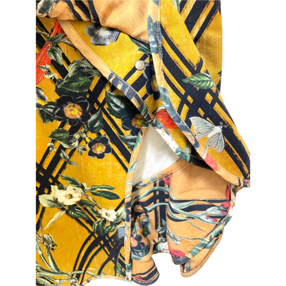PatBo Floral Printed Knee-Length Ruffle Embellished Skirt with Slit - photo 3 of 11