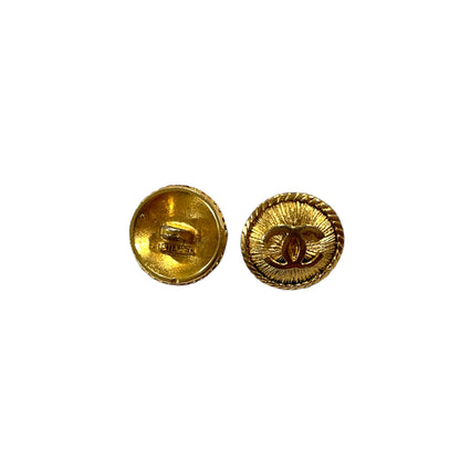 Chanel Vintage Small Gold Metal CC Interlocking Logo Buttons (Two) - photo 2 of 6
