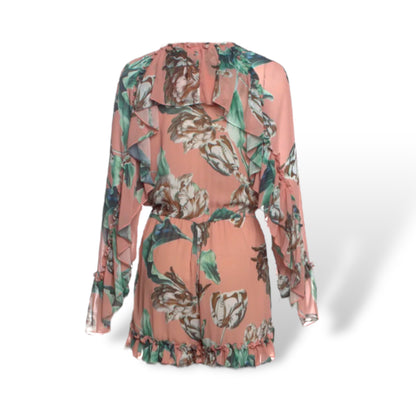 PatBo Floral Print Crew Neck Romper - photo 3 of 4