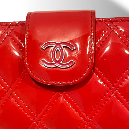 Chanel Quilted Compact CC Logo Snap Wallet with Zip Coin Purse - photo 8 of 11