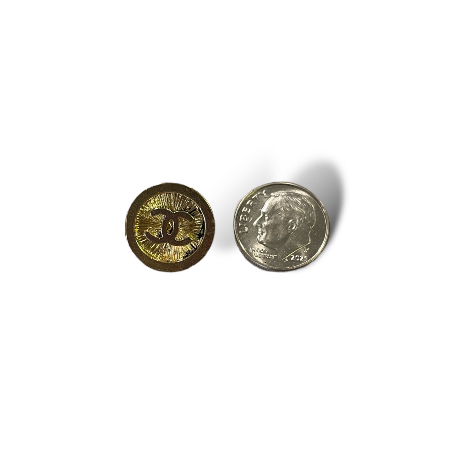 CHANEL Vintage CC Interlocking Logo Buttons (two)