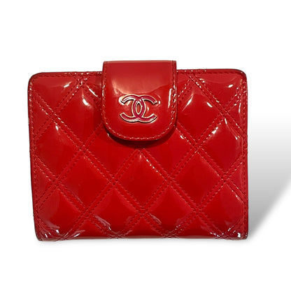 Chanel Quilted Compact CC Logo Snap Wallet with Zip Coin Purse - photo 4 of 11