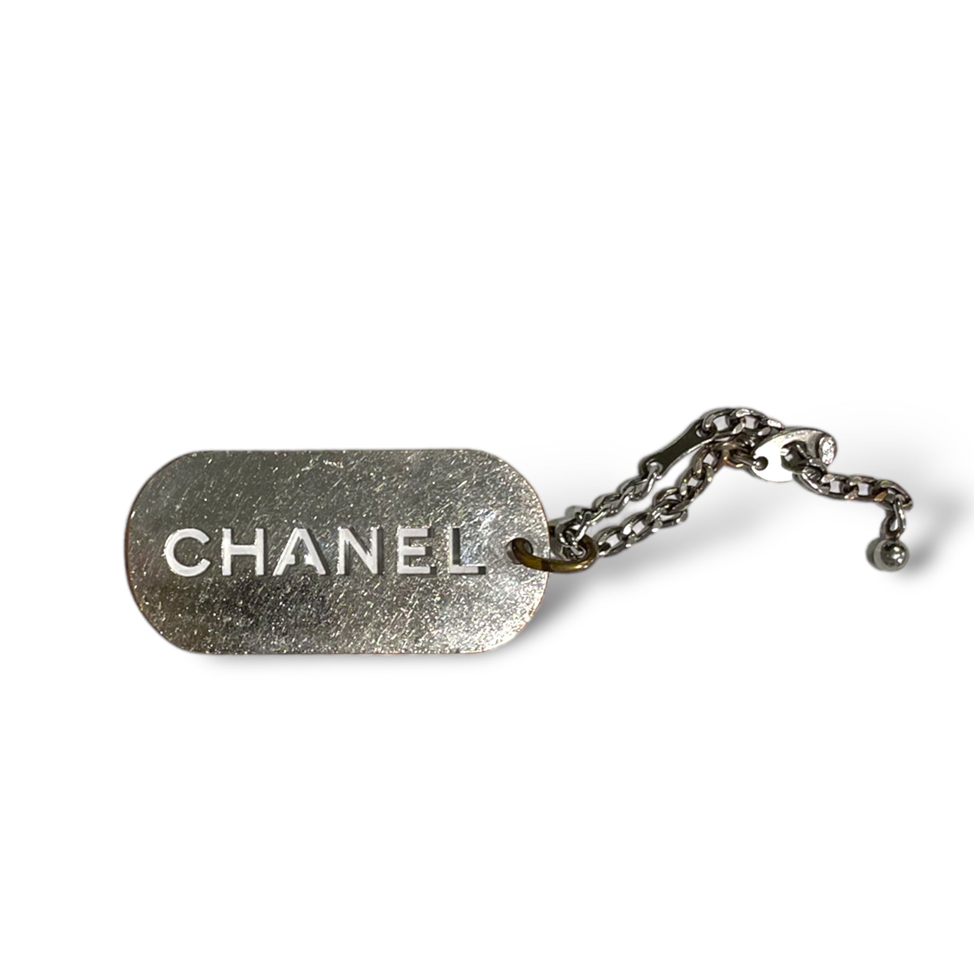 CHANEL Vintage Dog Tag Charm 2004 Season V (Continuous)