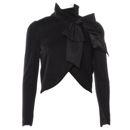 Alice + Olivia Black Bolero Jacket with Bow Accent - main product photo