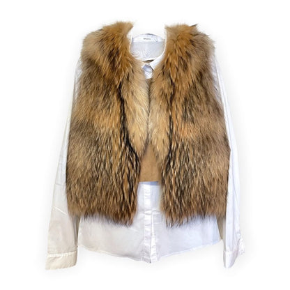 Bailey 44 BAILEY 44 Button down/ Cognac Suede Vest (detachable white collar) |Size: M|