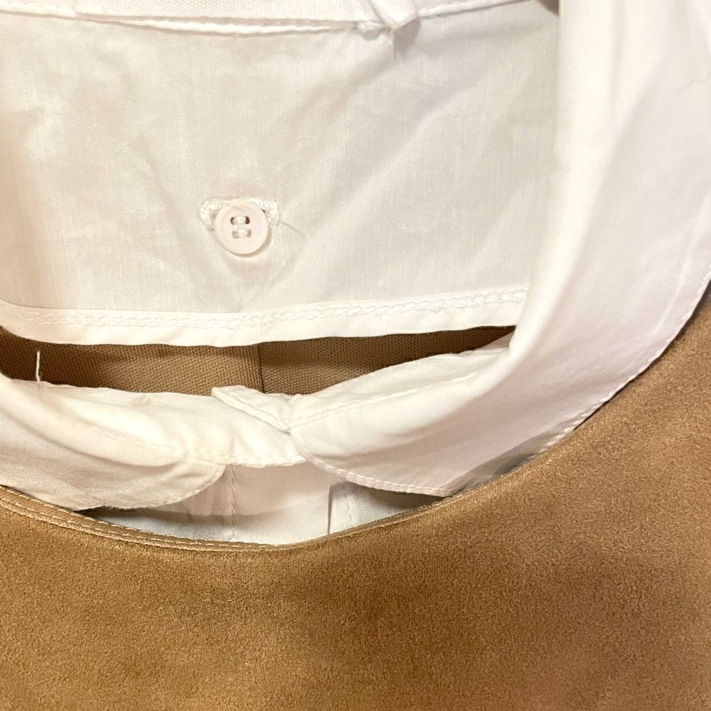 Bailey 44 BAILEY 44 Button down/ Cognac Suede Vest (detachable white collar) |Size: M|