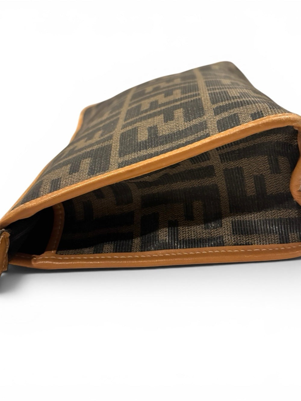 Fendi Vintage Fendi Brown and Tan FF Zucca Clutch