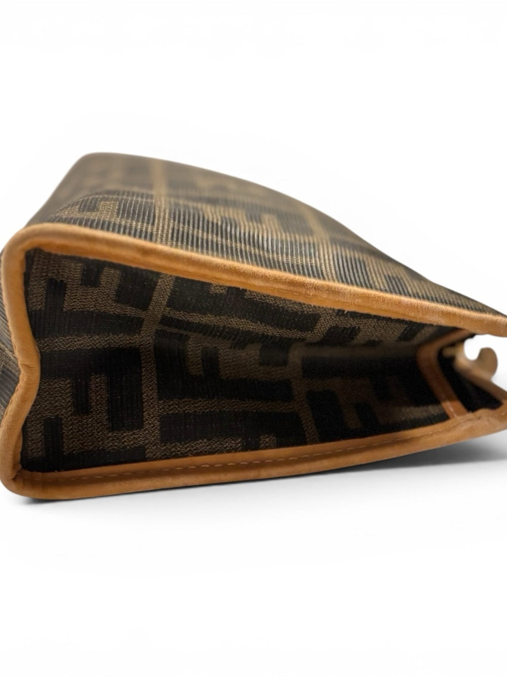 Fendi Vintage Fendi Brown and Tan FF Zucca Clutch