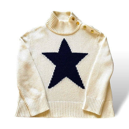 Kate Spade Brooke St. KATE SPADE Cream Swear with Gold Button Detail |Size: M|